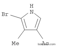 Molecular Structure of 202286-27-9 (1-(5-Bromo-4-methyl-1H-pyrrol-3-yl)ethanone)